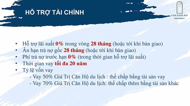 Hỗ trợ tài chính Cam Ranh Bays
