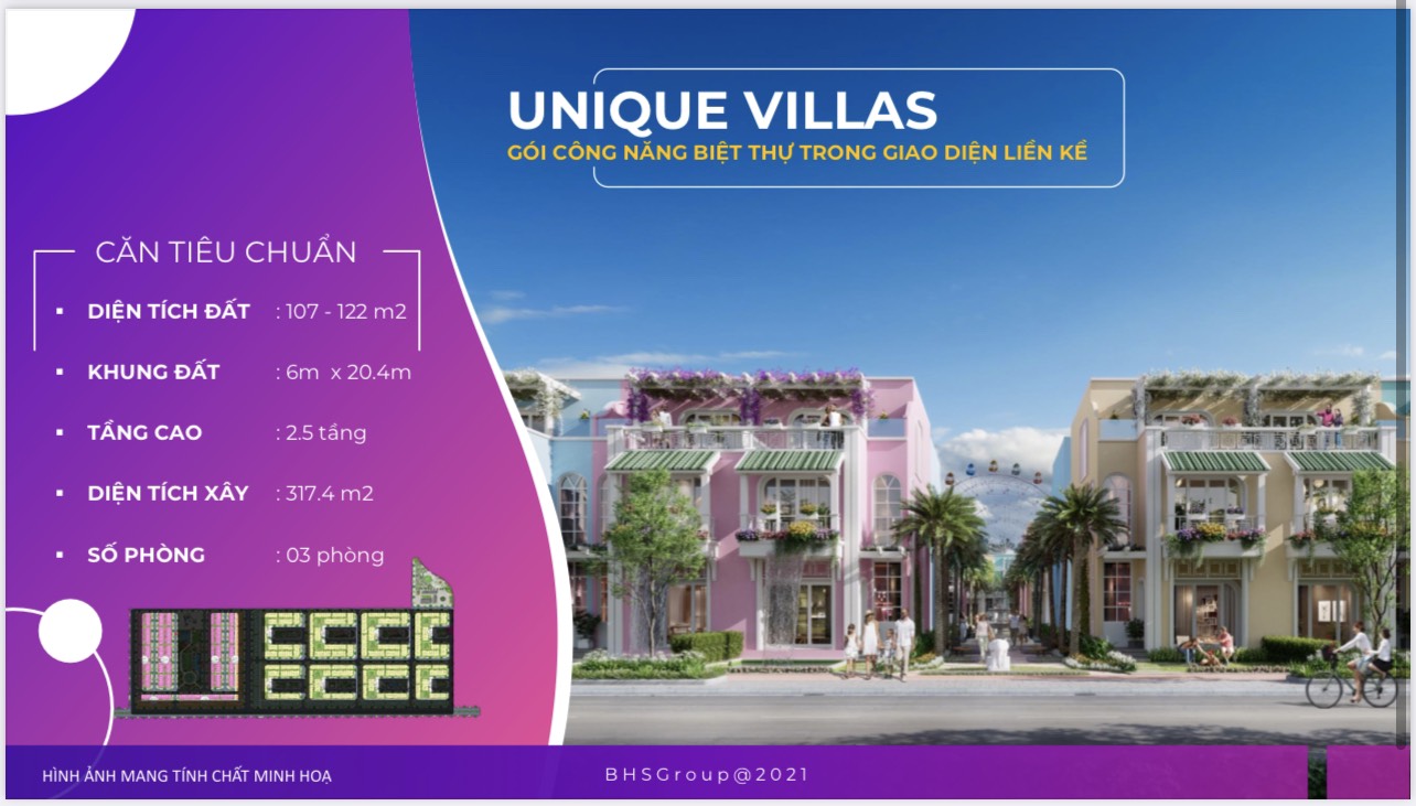 Mẫu biệt thự Unique Villas tại ParaSol Cam Ranh