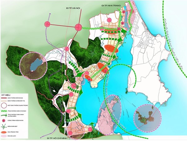 Bản đồ quy hoạch thành phố Cam Ranh về khung thiết kế đô thị