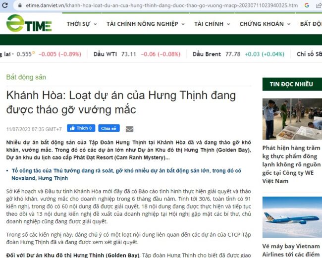 dự án Hưng Thịnh đang được tháo gỡ vướn mắc dự án Hưng Thịnh đang được tháo gỡ vướn mắc