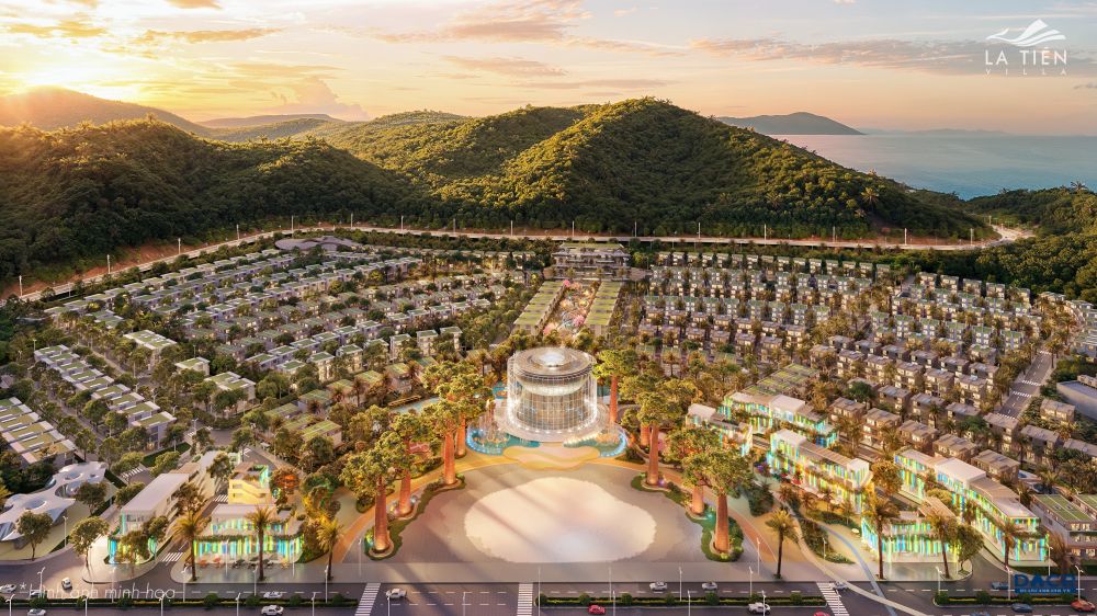 Tiện Ích La Tiên Villa Nha Trang - Quảng trường nhìn từ trên cao