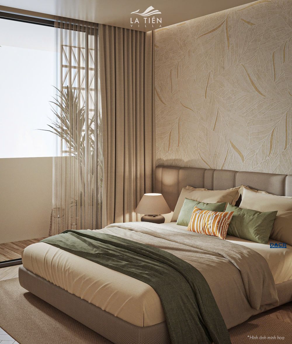 phòng ngủ bàn giao nội thất La Tiên Villa Nha Trang