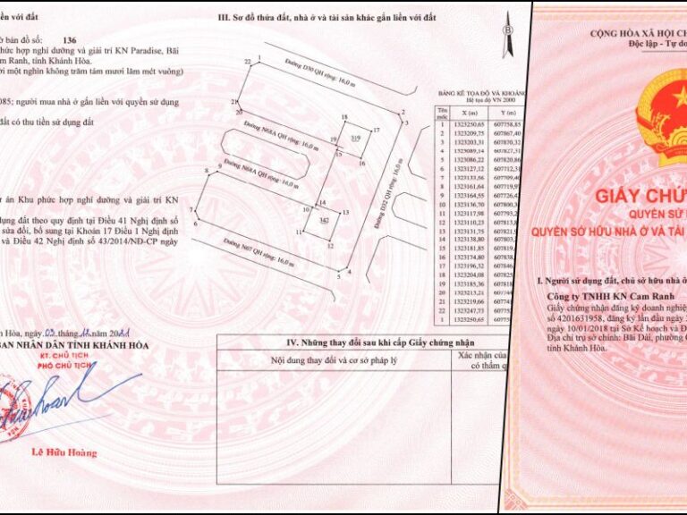 Pháp lý Caraworld Cam Ranh - Sổ hồng Sông Town phân khu Ma Rốc